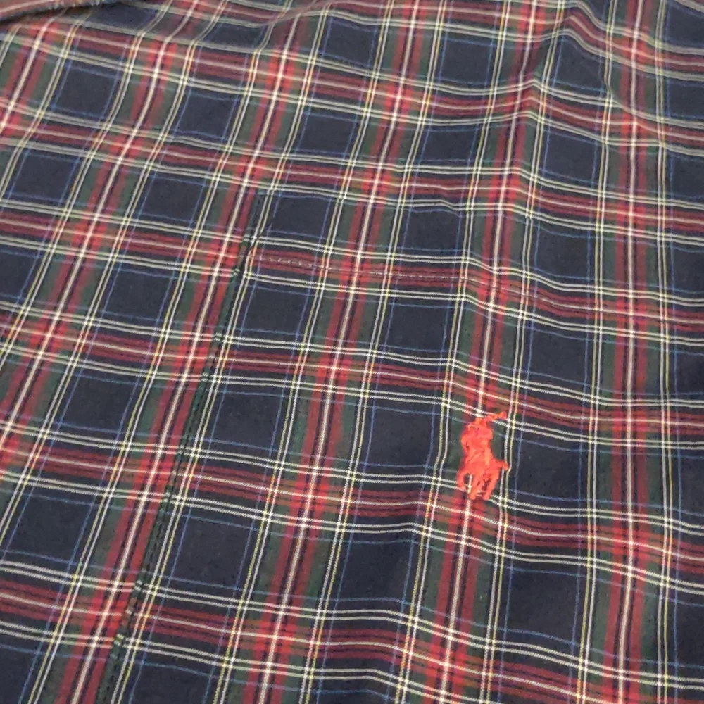 Mens Plaid Button Down Ralph Lauren Polo Sleep Shirt XL New Cotton Pocket Summer - Picture 3 of 5